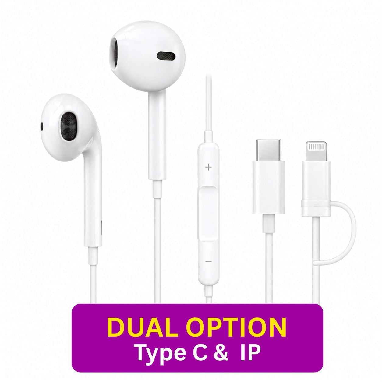 Type-C to iP / Type-iP to C Stereo Earphones